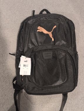 Puma Black Backpack with Copper Logo